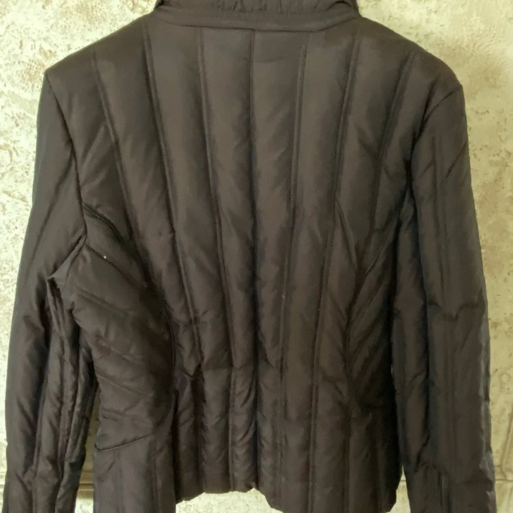 Michael Kors winter jacket brown with leather trim